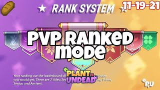 Ranked mode sa PVP  PVU  Plant vs Undead Updates [upl. by Tshombe]