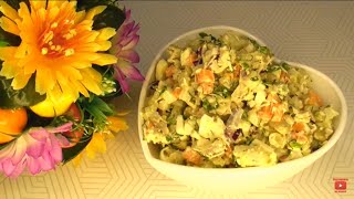 Салат Столичный Салат из курицы Салат с куриной грудкой Салат с курицей картошкой и огурцами [upl. by Oicnerolf]