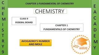 Chemistry Class 9 Avogadros Number and Mole [upl. by Ancalin]