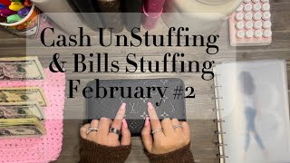 Cash UnStuffing Envelopes and Sinking Funds  February  Paycheck  2  2024 [upl. by Spalding]