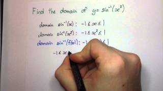 HSC 3U Maths Inverse Functions  Finding the domain of arcsinx2 [upl. by Asenab]