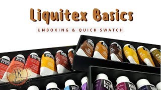 Liquitex Basics Acrylic Paint  48 Set  Unboxing amp Quick Review [upl. by Pfeffer]