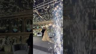 Bride amp Groom Walima Entry Ideas  Cold Pyro Fireworks Blaster entry fireworks couple wedding [upl. by Ekyt56]