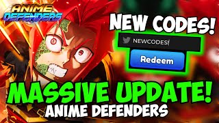 NEW CODES Anime Defenders Update 4 All Showcases amp More [upl. by Adnilasor540]