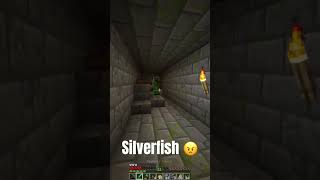 Silverfish 😠 minecraft gaming minecraftmemes minecraftbuilds shorts minecraftadventure [upl. by Luna866]