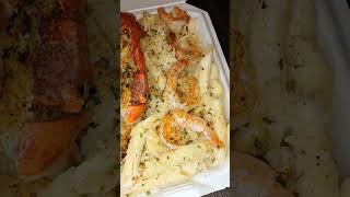 Blackened Shrimp and Lobster Alfredo 🔥 ALDIUSA shortsfeed explore fypシ゚viral [upl. by Mcgraw]