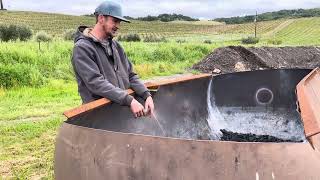 Jordon Lonborg on making biochar at Tablas Creek [upl. by Hiamerej]