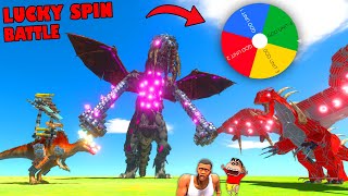 LUCKY MYSTERY SPIN BATTLES with SHINCHAN vs CHOP vs AMAANT in Animal Revolt Battle Sim CUSTOM UNITS [upl. by Yenetruoc712]