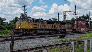 Union Pacific 281 Intermodal and AutoRack Train in Cordele GA [upl. by Ervine248]