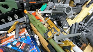 A Lot of Toy Guns  Toy Pistols in the 2 Box COP GUN SET [upl. by Kylie]