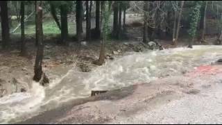 Inondations dans le Tarn  quand un mur seffondre en raison du débordement de la rivière Thoré [upl. by Rebmac238]