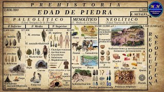 Prehistoria La Edad de Piedra Paleolítico Mesolítico y Neolítico [upl. by Doss]