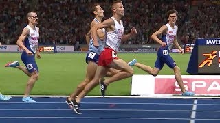 Jakob Ingebrigtsen 338 1500m Wins 2018 European Championship [upl. by Minardi171]