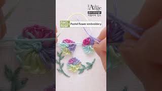 🪡프랑스자수 테크닉프랑스자수 자수broderie embroideryembroiderytutorial [upl. by Ahsinyt]