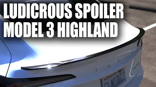 Model 3 Highland Spoiler Install [upl. by Aihsenrad392]