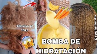 KERATINA CASERA DE ZANAHORIA PARA CABELLO SECO Y MALTRATADO 🥕💦Crecimiento y antifrizz Rachell [upl. by Zeidman]