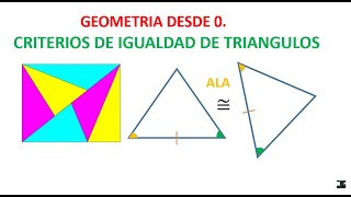 CRITERIOS DE IGUALDAD DE TRIÁNGULOS igualdad triángulos [upl. by Limoli]