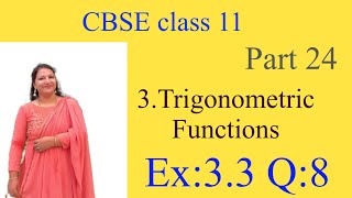 Chapter 3 Trigonometric Functions ex33 q8 CBSE class 11 in Malayalam [upl. by Simson]