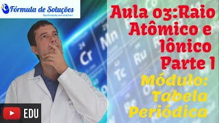 Raio Atômico e Iônico Parte I  Aula 03 [upl. by Amrac343]