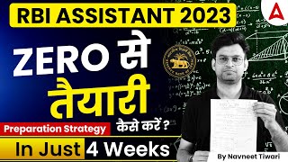 RBI Assistant 2023  4 Weeks Preparation Strategy for RBI Assistant 2023  By Navneet Tiwari [upl. by Neeruam]