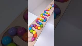 marble Run Race ASMR 85 Wooden Wave Course Colorful Marbles marblerun marblerunrace asmr [upl. by Shirline209]