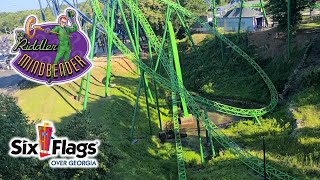 The Riddler Mindbender POV  Six Flags Over Georgia 2023 Summer  Refurbished Classic Schwarzkopf [upl. by Anal]