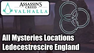 Assassins Creed Valhalla  All Mysteries Locations  Ledecestrescire England [upl. by Tine]