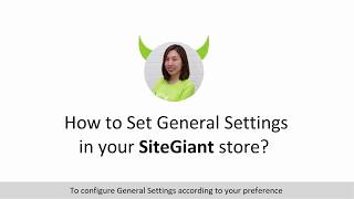 SiteGiant Beginner Tutorial  Episode 2 General Setting [upl. by Enitsej]