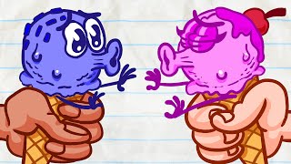 Pencilmates Ice Cream Freeze  Animated Cartoons Characters  Animated Short Films Pencilmation [upl. by Cariotta]