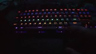 Redragon K552R Kumara Rainbow Mechanical Keyboard Showing all lighting modes [upl. by Ransom811]