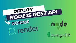 Deploy Nodejs REST API on Render  CRUD  Express  MongoDB Atlas [upl. by Tomasine]