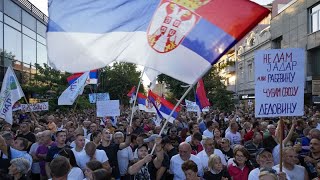 Milhares de pessoas manifestamse em várias cidades da Sérvia para protestar contra negócio do lítio [upl. by Eulalee]