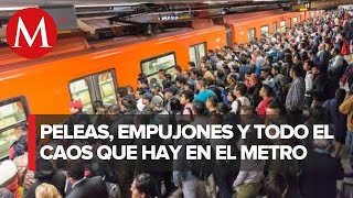 ¡Un deporte extremo Recorrimos las líneas más saturadas del metro de la CdMx [upl. by Akinnej463]