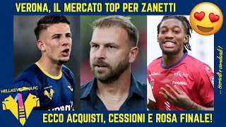 💥 VERONA ecco il CALCIOMERCATO TOP e BENDIANO per ZANETTI ACQUISTI e ROSA via NOSLIN e [upl. by Coleen]