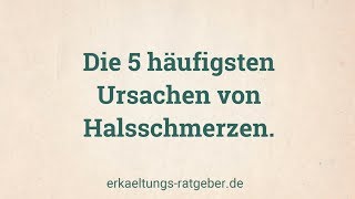 Halsschmerzen Was sind die 5 häufigsten Ursachen [upl. by Marella]