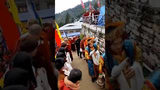 Dzongzar Jamyang Khyentse Rinpoche arrives at Tharpaling Gonpa Bumthang Bhutan shortvideo [upl. by Vigor547]