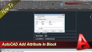 AutoCAD How To Add Attribute To Block [upl. by Shermie]