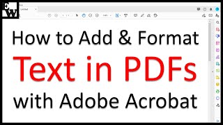 How to Add and Format Text in PDFs with Adobe Acrobat [upl. by Supen]