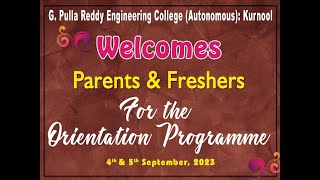 Orientation Programme for First BTech Students  2023  24  4th September 2023 [upl. by Rigby688]