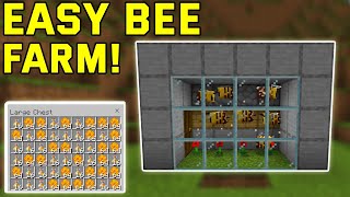 EASY Bee Farm Minecraft 120 BedrockPs4XboxMcpe [upl. by Isleana]