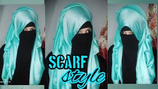 stylish scarf style  how to wear stylish Hijab with Niqab Patti [upl. by Adnorhs414]