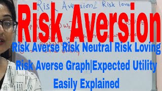 Risk Aversion MicroeconomicsRisk Averse Risk Neutral Risk LovingRisk Averse GraphExpected Utility [upl. by Hanahs733]