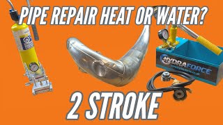 Dirt Bike Pipe Repair  What Works Better Heat or Water [upl. by Hanny]