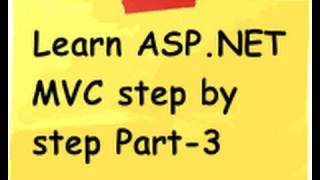 ASPNET MVC Model view controller  MVC Step by Step Part 3 [upl. by Tate]