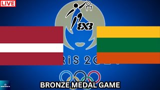 2024 PARIS OLYMPICS LATVIA vs LITHUANIA MEN’S 3x3 BASKETBALL BRONZE MEDAL GAME LIVE GAME CAST amp CHAT [upl. by Kendricks]