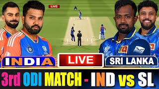 🔴 Live IND Vs SL 3rd ODI  Live Scores amp Commentary  India Vs Sri Lanka  1st Innings [upl. by Dweck422]