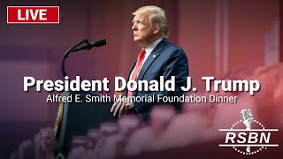 LIVE REPLAY Trump Addresses the Alfred E Smith Memorial Foundation Dinner in NYC  101724 [upl. by Ipoillak]