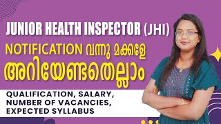 kerala PSC notification  Junior Health Inspector  syllabus  Vacancies  Advice details [upl. by Lugo]