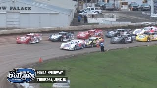 Highlights World of Outlaws Late Model Series Fonda Speedway June 18th 2015 [upl. by Sipple906]