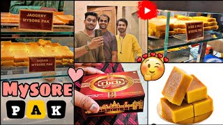 Mysore Pak 😋♥️ History of Mysore Pak 🏝️ Better than kaju katli❓ [upl. by Irtimd165]